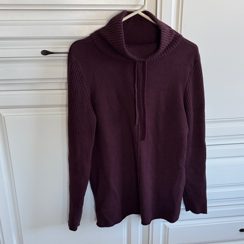 Sonoma Women's Deep Burgundy Cowl Neck Sweater